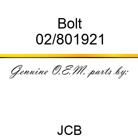 Bolt 02/801921