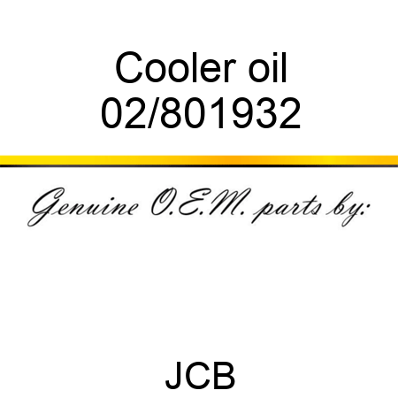 Cooler oil 02/801932