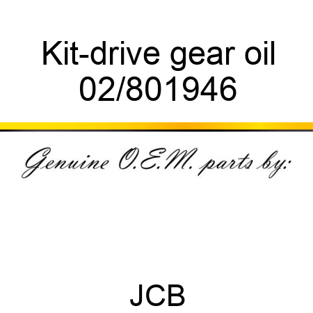 Kit-drive gear oil 02/801946