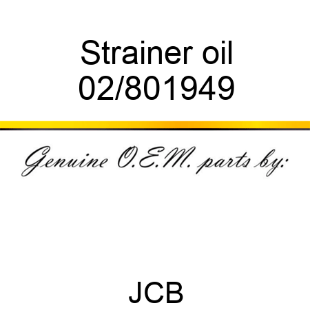 Strainer oil 02/801949