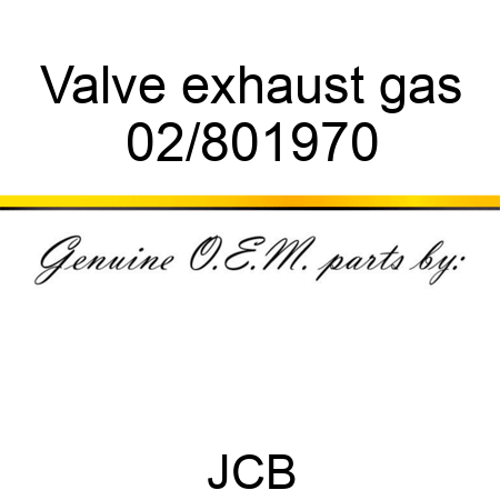 Valve exhaust gas 02/801970