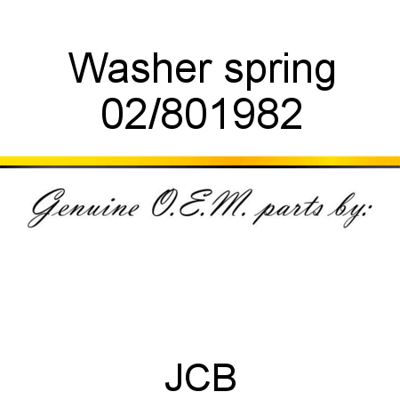 Washer, spring 02/801982