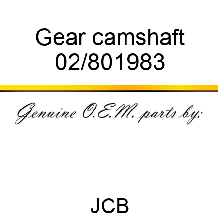 Gear camshaft 02/801983