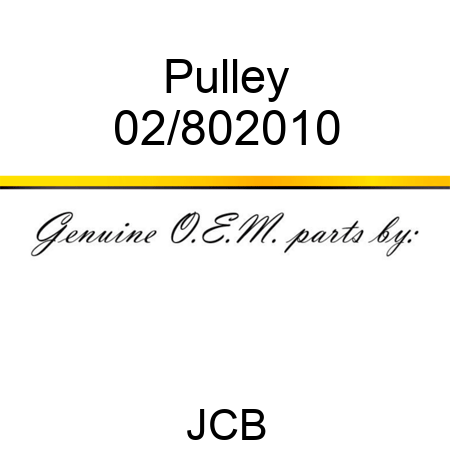 Pulley 02/802010