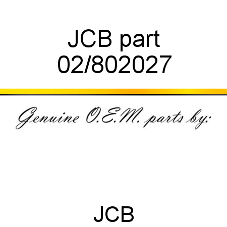 JCB part 02/802027