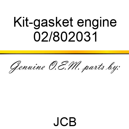 Kit-gasket engine 02/802031