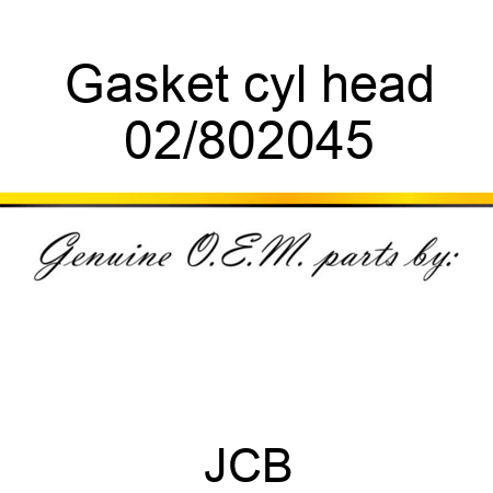 Gasket cyl head 02/802045