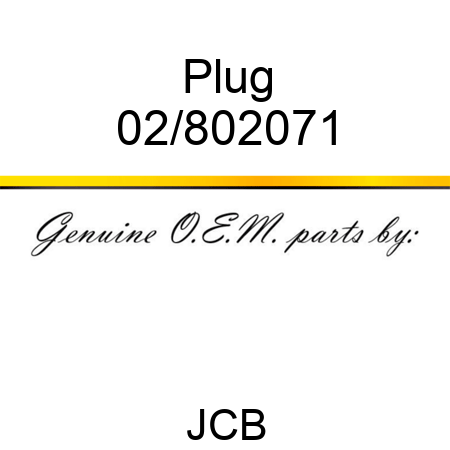 Plug 02/802071