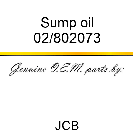 Sump oil 02/802073