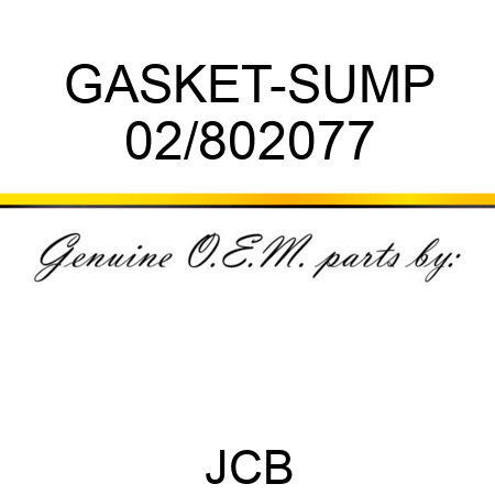 GASKET-SUMP 02/802077