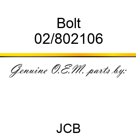 Bolt 02/802106