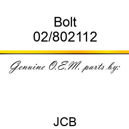 Bolt 02/802112