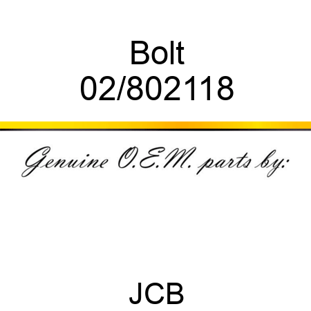 Bolt 02/802118