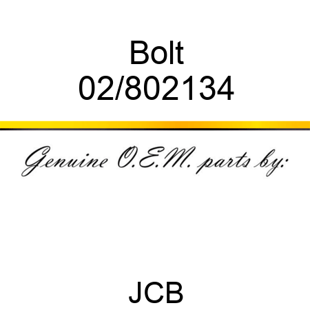 Bolt 02/802134