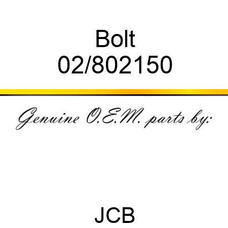 Bolt 02/802150