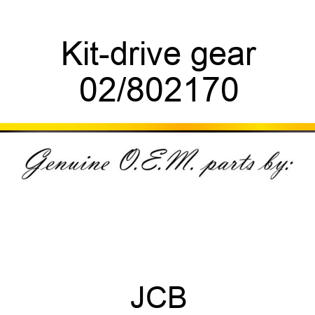 Kit-drive gear 02/802170