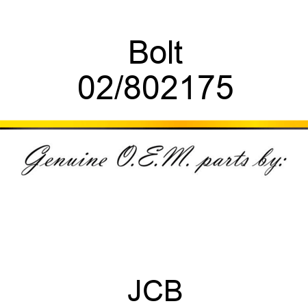 Bolt 02/802175