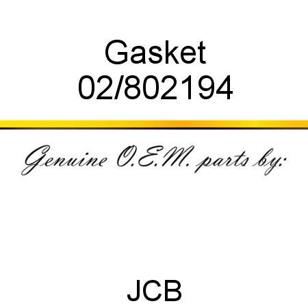 Gasket 02/802194