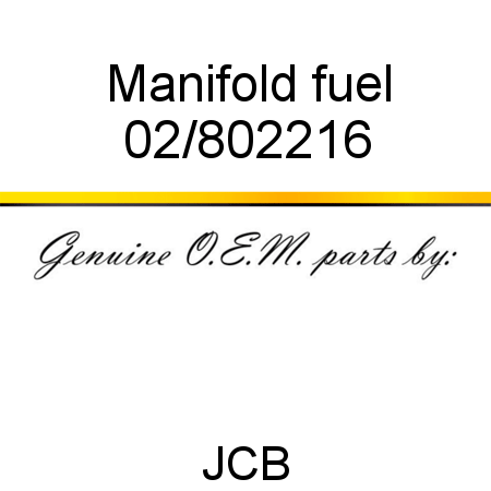Manifold, fuel 02/802216