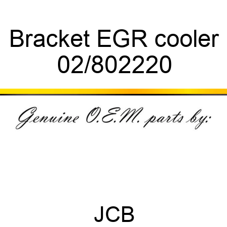 Bracket EGR cooler 02/802220