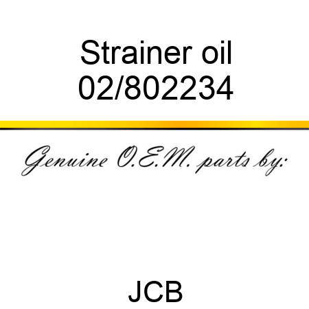 Strainer oil 02/802234