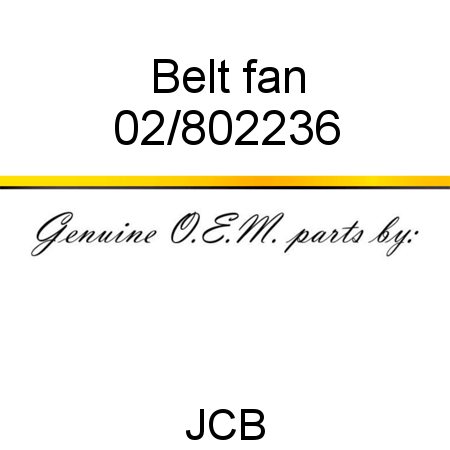 Belt, fan 02/802236