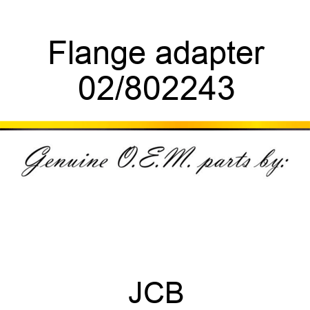 Flange adapter 02/802243