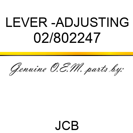 LEVER -ADJUSTING 02/802247