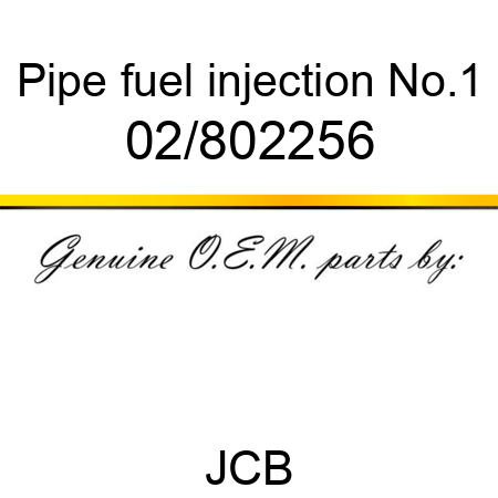 Pipe, fuel injection No.1 02/802256