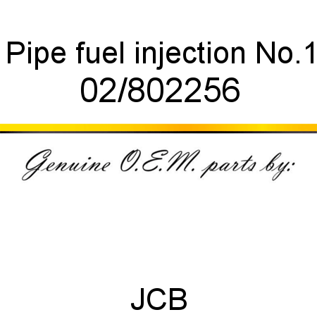 Pipe, fuel injection No.1 02/802256