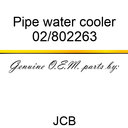 Pipe water cooler 02/802263