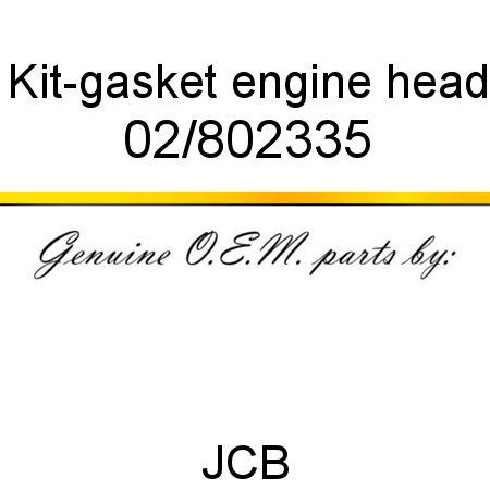 Kit-gasket, engine head 02/802335
