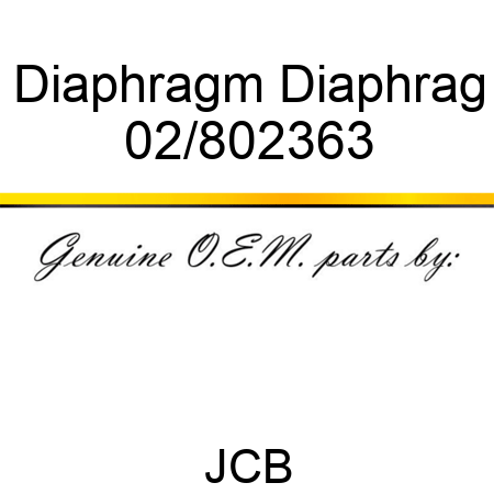 Diaphragm Diaphrag 02/802363