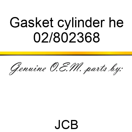 Gasket cylinder he 02/802368