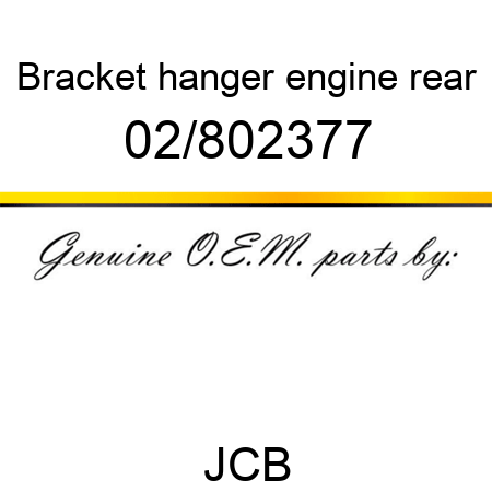 Bracket, hanger engine rear 02/802377