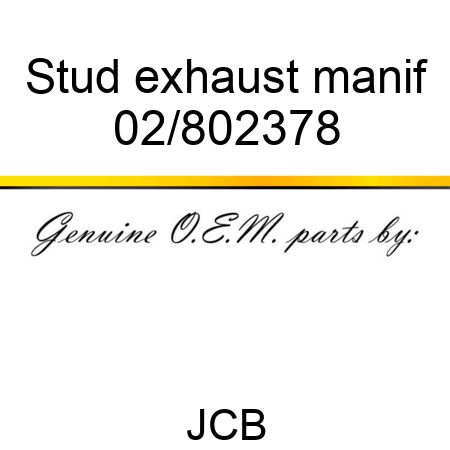 Stud exhaust manif 02/802378