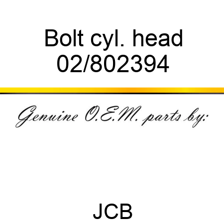 Bolt cyl. head 02/802394