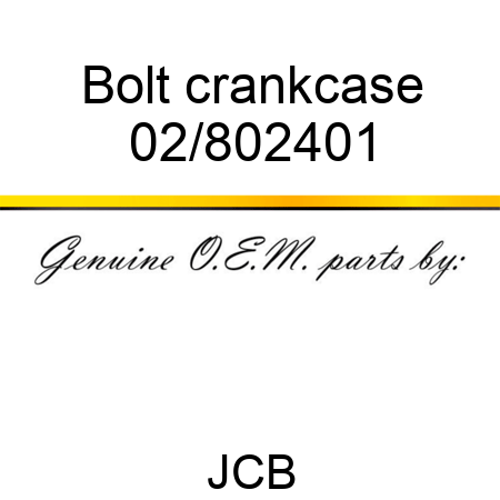 Bolt crankcase 02/802401