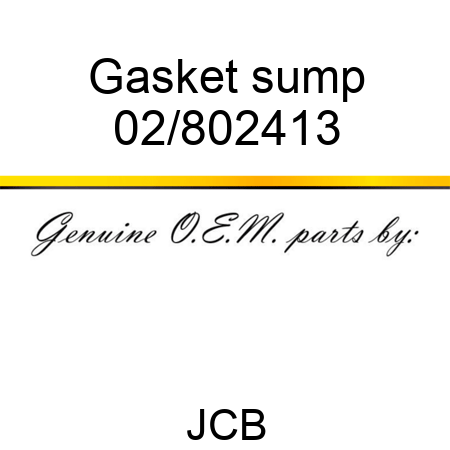 Gasket sump 02/802413