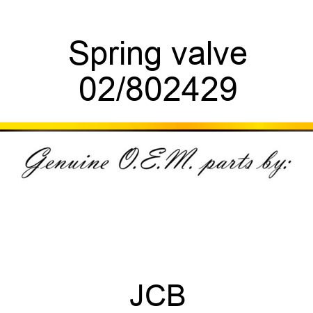 Spring valve 02/802429