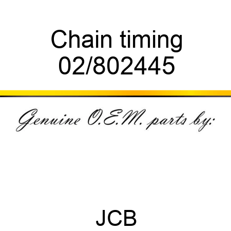 Chain timing 02/802445