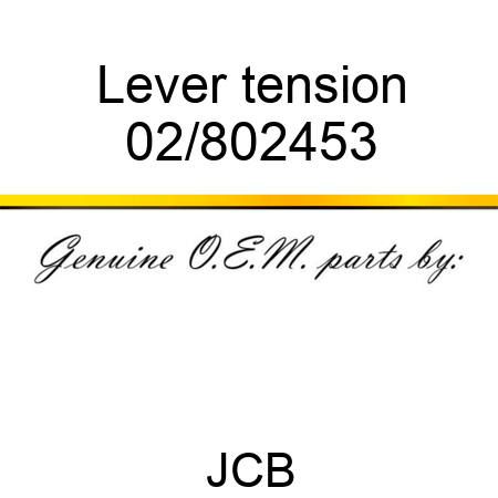 Lever tension 02/802453