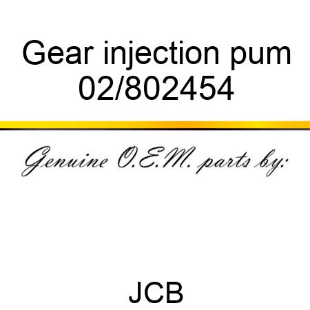 Gear injection pum 02/802454