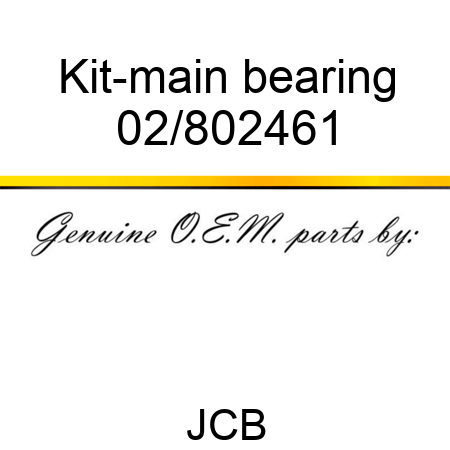 Kit-main bearing 02/802461