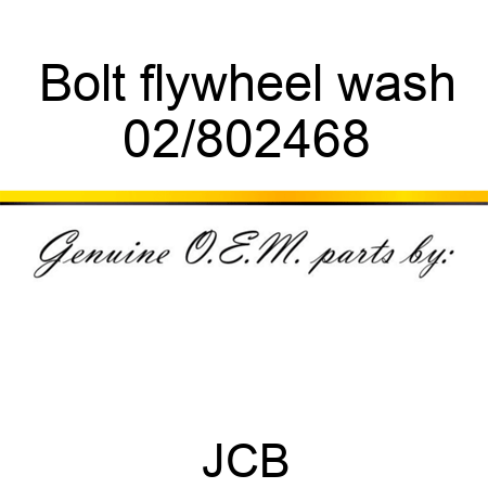 Bolt flywheel wash 02/802468