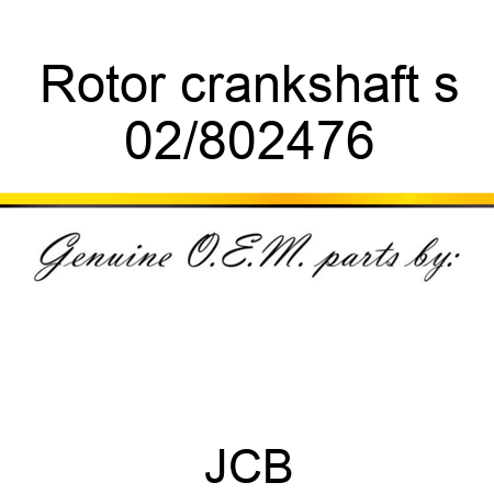 Rotor crankshaft s 02/802476