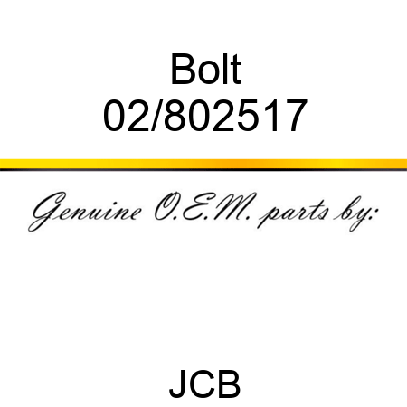 Bolt 02/802517