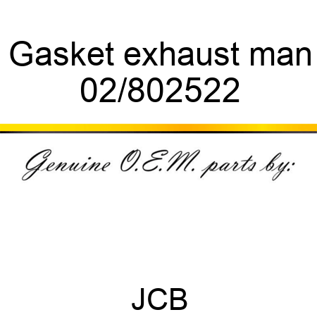 Gasket exhaust man 02/802522