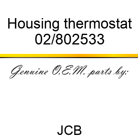 Housing thermostat 02/802533