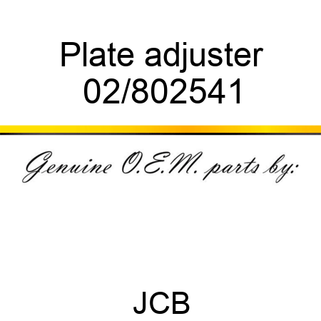 Plate adjuster 02/802541